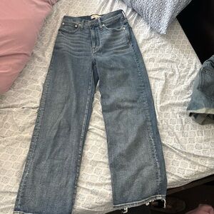 Madewell Blue Wide Leg Jeans